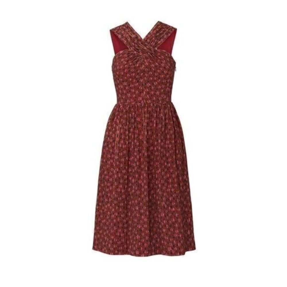 KATE SPADE New York Red Floradoodle Dress 2R